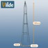 NORTHIX Metalni obelisk 33 x 32 x 190 cm, zeleni