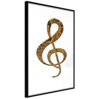 Poster Golden Treble Clef 40x60