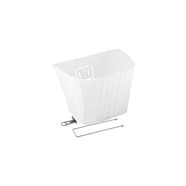 Košara za bicikl, ratan, bijela