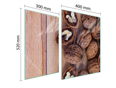 TMK Staklena zaštita za štednjak ili ploču za kuhanje 70x52, nuts