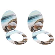 MDF Toaletna daska 2 kom uzorak školjaka