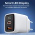 CHOETECH Punjač PD6052, GaN, USB + USB-C, 35W, bijeli