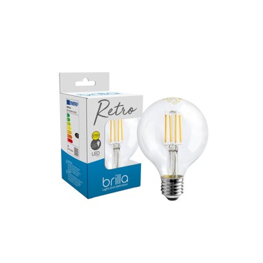BRILLA LED žarulja 6.5W, 2700K, 806 lm, G80 Filament clear