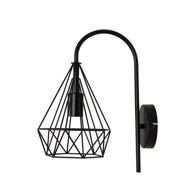 FEROTEHNA Zidna lampa 1xE27 40W Retro Victoria, crna