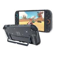 TPU zaštitna maska s glitter efektom, kompatibilna s Nintendo Switch 2, prozirna