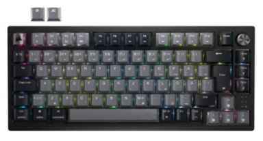 CORSAIR Tipkovnica K65 Plus Wireless Gaming RGB 75% RF Wireless + USB, qwerty nordic, crna