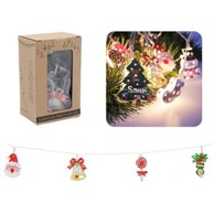 Božićne LED lampice na baterije, 10 svjetala s toplo bijelim svjetlom, 2,20 m