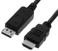 ROLINE DisplayPort kabel v1.1, DP - HDMI (HDTV), M/M, 2.0m, crni