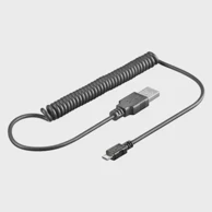 GOOBAY Kabel USB-A na Micro USB B 2.0 spiralni, crni, 35–100 cm
