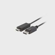 LANBERG Preklopni kabel CA-DPHD-11CC-0018-BK, DisplayPort na HDMI, crni