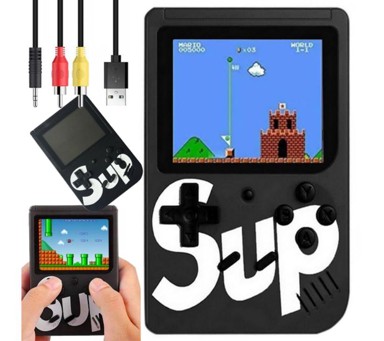 Prijenosna retro konzola s 400 igrica, crna