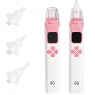 VERKGROUP Električni punjivi nazalni aspirator za djecu, 400 mAh, USB, 4 mlaznice, rozi