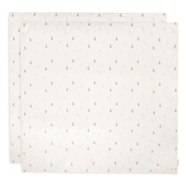 JOLLEIN Tetra pelena, 2/1, 115x115cm, sretni Miffy, bež