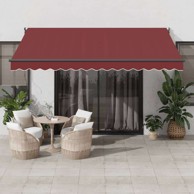 Tenda na ručno uvlačenje 400x300 cm, tamno crvena