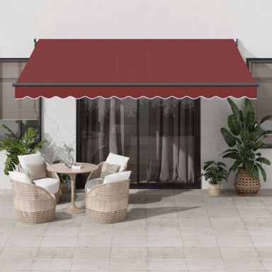 Tenda na ručno uvlačenje 400x300 cm, tamno crvena