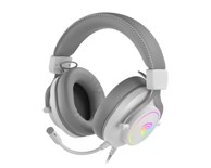 GENESIS Gaming slušalice s mikrofonom Neon 750, stereo 2.0, RGB LED osvjetljenje, pleteni USB kabel, bijela