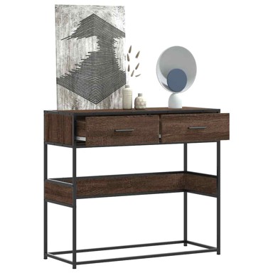 Konzolni stol boja hrasta 90x35x80 cm konstruirano drvo