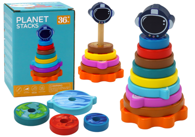 Drvena piramida sorter planeti Sunčevog sustava, 10 kom.