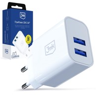 3MK Zidni punjač FlowPower, 10 W, USB-A, bijeli