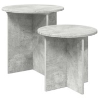Set pomoćnih stolića, konstruirano drvo, betonsko siva, 2 kom
