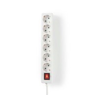 NEDIS Produžna utičnica tip f CEE 7 7 6 polna 1 50 m 3680 W 16 A vrsta uzemljenja bočni kontakti 230 V AC 50 60 Hz kut utičnice 45 H05VV f 3G1 5 mm² prekidač za uključivanje isključivanje
