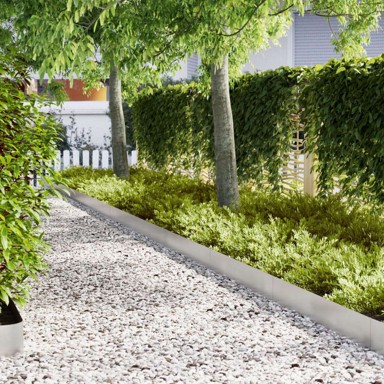 RubZa travnjak 10 kom 100x0.5x20 cm, nehrđajući čelik