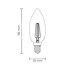 LED Žarulja E14 C35 4W, neutralno bijela