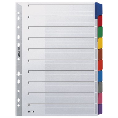 LEITZ Kartonska pregrada, A4, 10 listova