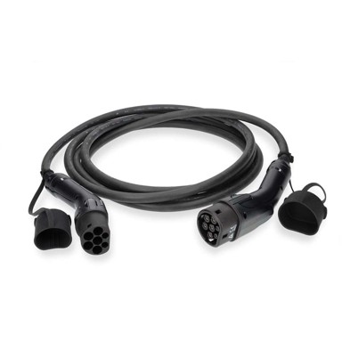 NEDIS Kabel za električna vozila kabel tipa 2 32 A w 3 faze 5 00 m crni poklon kutija