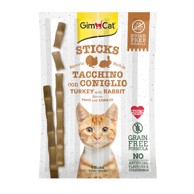 GIMCAT Poslastica za mačke štapići s puretinom i kunićem 4 komada, 20 g