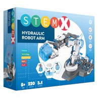 STEMX STEM set 3u1 hidraulična robotska ruka, 220 dijelova, pokretanje vodom, učenje hidrotehnike, dob 8+