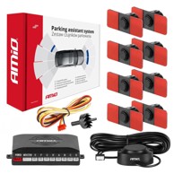 AMIO Set parkirnih senzora 8 senzora, crni