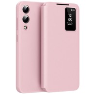 Smart View maskica s džepom za kartice za Samsung Galaxy S25 Edge, roza