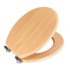 WENKO Sjedalo za toalet s lakim zatvaranjem Beech Nature, 43 x 37 cm