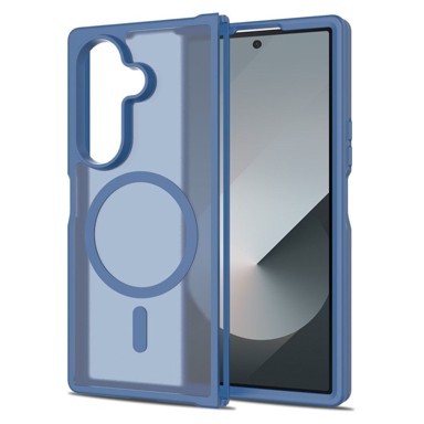 ERBORD Maskica za Samsung Galaxy Z Fold7 5G, mat maskica, kompatibilna s MagSafeom, plava