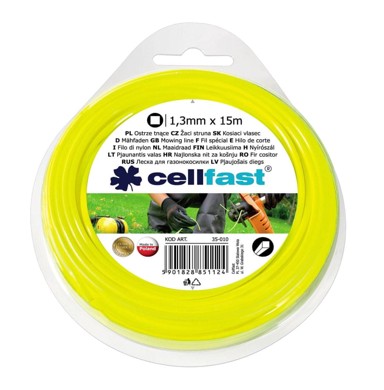 CELLFAST Rezna nit za trimer kvadratna 1,3 mm x 15 m, žuta