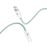 ADDA COLLINS Kabel USB-210-LG Fusion Charge+Data, Type-C na Type-C, 3,1A, pleteni, 1 m, svijetlo zelena