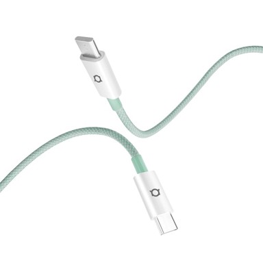 ADDA COLLINS Kabel USB-210-LG Fusion Charge+Data, Type-C na Type-C, 3,1A, pleteni, 1 m, svijetlo zelena