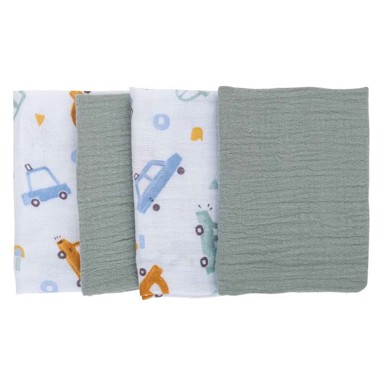 BUBABA BY FREEON Tetra krpice muslin 4/1, 40x40cm, mint