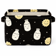 LIVEFY Koš za igračke Milk & Sun, crna