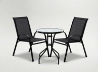 GARDENLINE Set vrtnog stola i stolica, crna