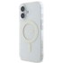 GUESS Glitter Circle MagSafe maskica za Apple iPhone 16, prozirna