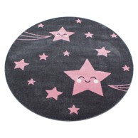 AYYILDIZ CARPETS Ružičasti/sivi dječji tepih ø 120 cm Kids 