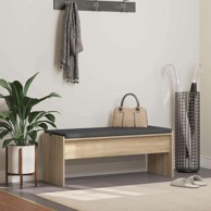 Klupa za hodnik s jastukom 100 x 38 x 46 cm sonoma hrast