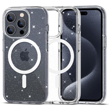 TECH-PROTECT Flexair Hybrid Magsafe maskica za iPhone 15 Pro Glitter