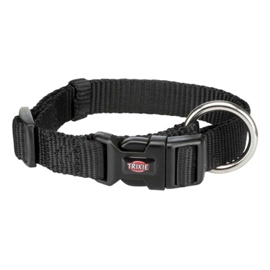 TRIXIE Ogrlica za pse Premium M-L 35-55 cm/20 mm, crna