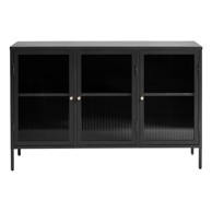 UNIQUE FURNITURE Crna metalna vitrina, 132x85 cm Bronco