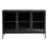 UNIQUE FURNITURE Crna metalna vitrina, 132x85 cm Bronco