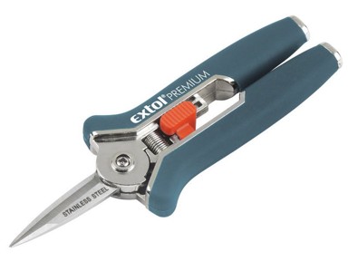 EXTOL PREMIUM Vrtne škare 8872115, ravne, mini, duljina 153 mm, nehrđajući čelik
