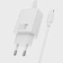 HOCO Punjač N62, kućni, PD 30W, USB-C na Lightning kabel, bijeli